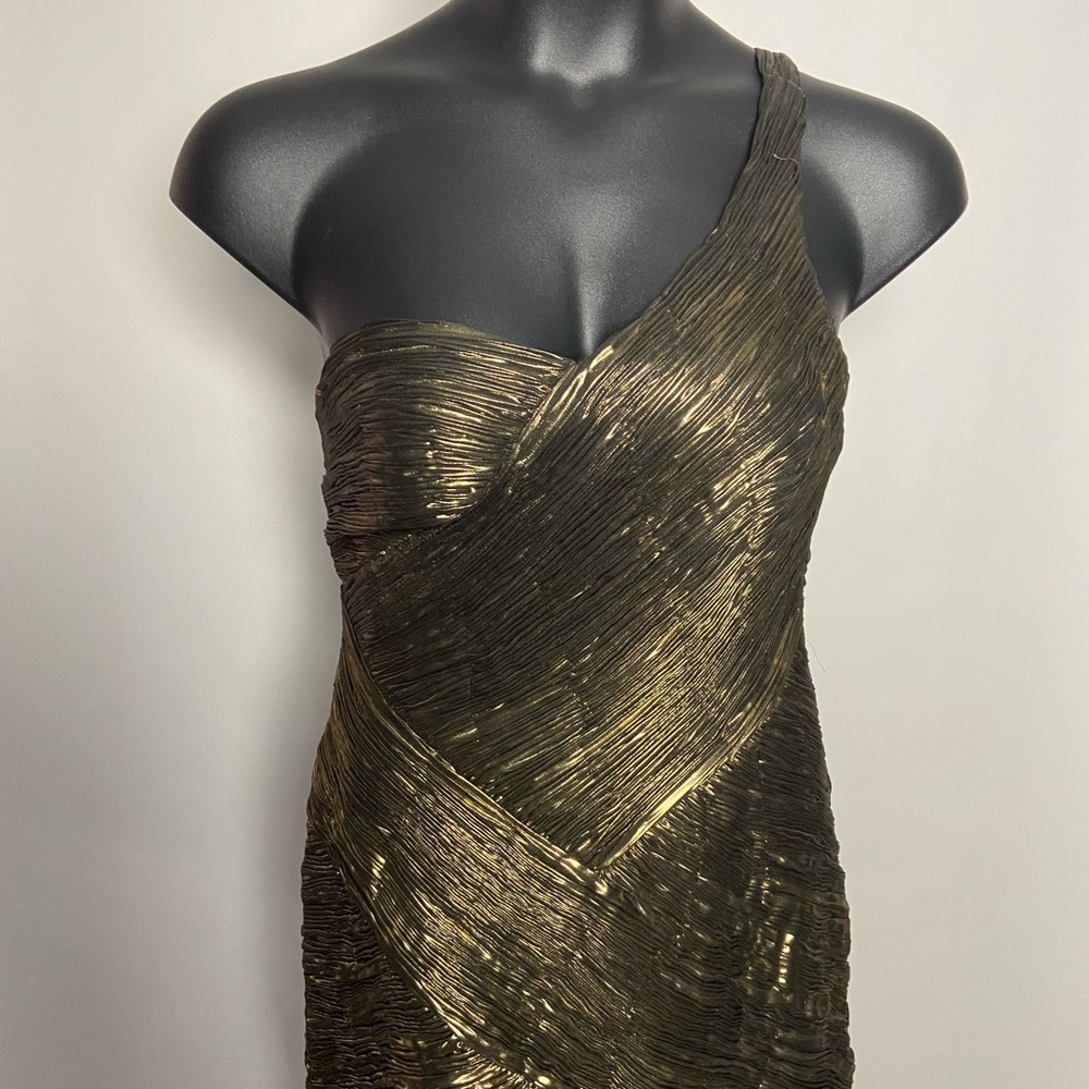 Gold Metallic Formal Dress-Size 10